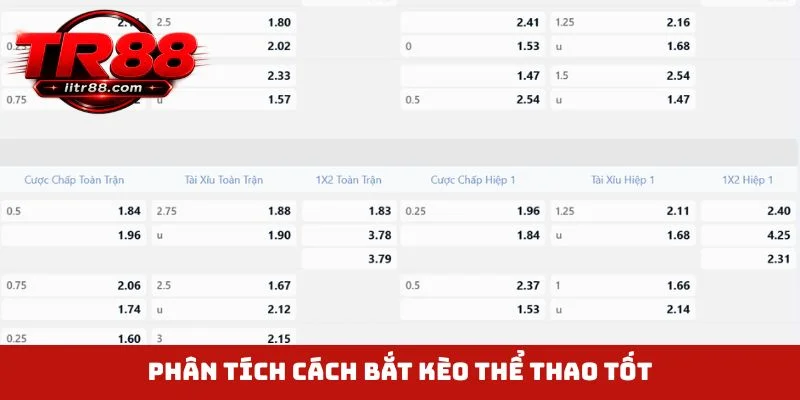 Phân tích cách bắt kèo thể thao tốt
